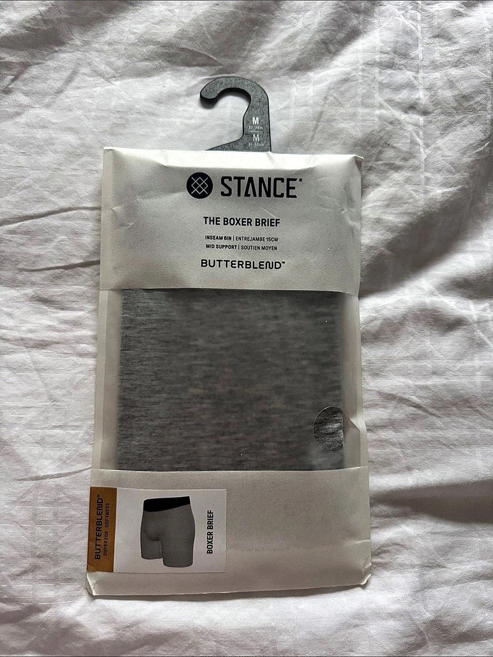 NWT STANCE Butter Blend Boxer Brief Gray Medium